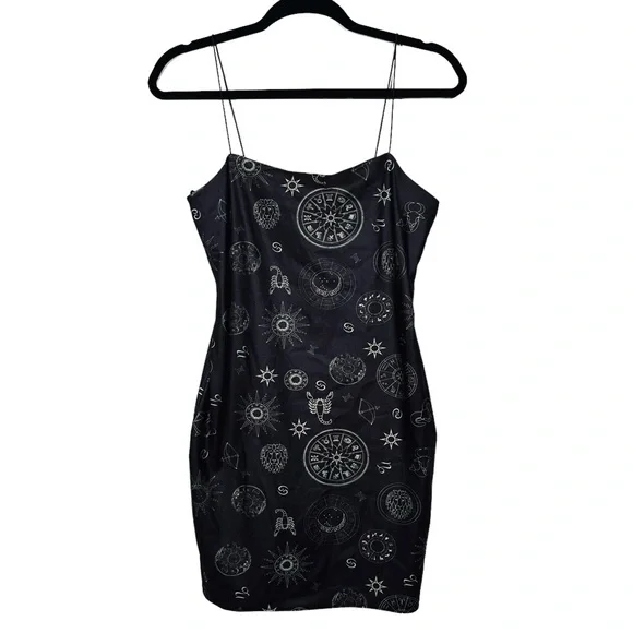 Topshop | Dresses | Nwt Topshop Black Zodiac Slip Mini Dress | Poshmark